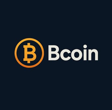 3D-rendered $BCOIN™ coin logo floating over a glowing globe, symbolizing the global vision of business coin utility