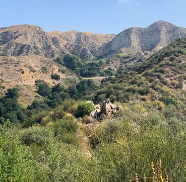 an image of the mountains around Placerita Canyon