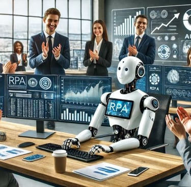 imagem de pessoas interagindo com um robô