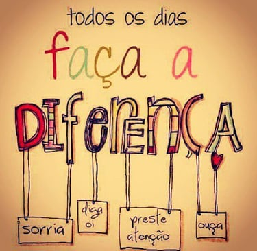 texto com as palavras faça a diferença.