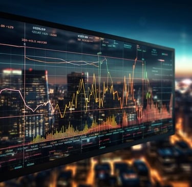 imagem de gráficos de investimentos.
