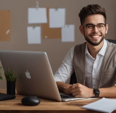 imagem de um jovem empreendedor. 