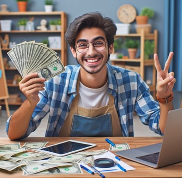 imagem de um jovem investidor