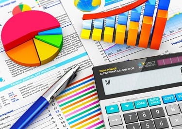 imagem de um gráfico sugerindo a organização financeira .