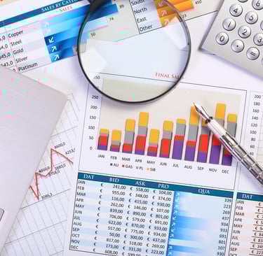 imagem de planilhas de finanças