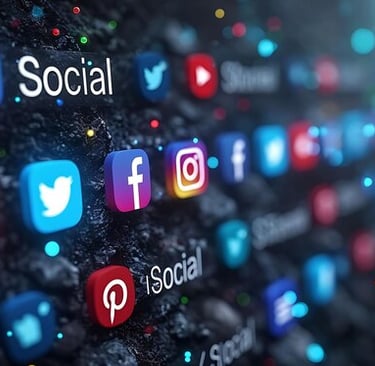 imagem dos ícones das redes sociais