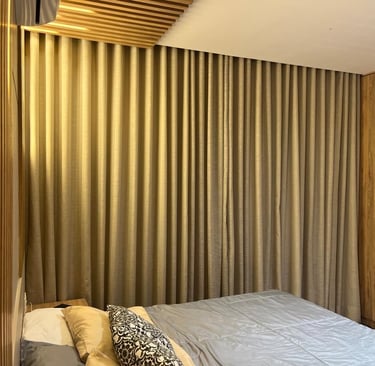 Cortina de Tecido modelo Wave