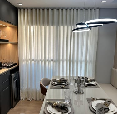 a table setting with a table setting for four