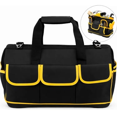 Bolsa de Ferramentas Multiuso Lupita Oxford 16 com varios Bolsos e Base Rígida Eletricista Serviços 