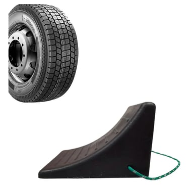 Calço De Borracha Para Roda De Caminhão Com Corda - Nbr 9735