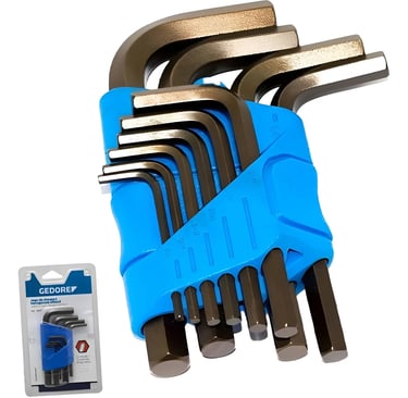 Jogo De Chave L Hexagonal 2 A 8 Mm Com 07 Pçs 012101 Gedore