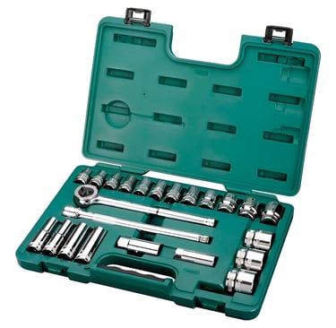 Jogo De Soquete Sextavado 1/2 Pol 23 Peças St09526 Sata