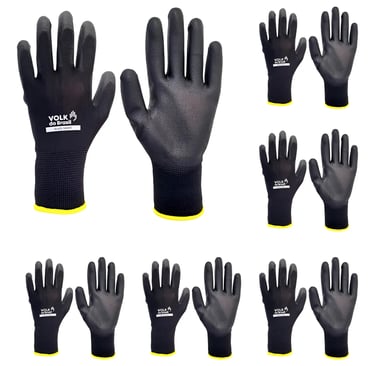 Luva Mecânico Tátil Multitato Segurança Com Pu 5 Pares