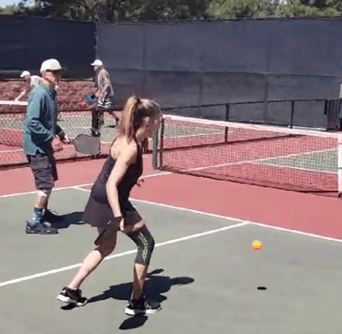 Pickleball beginner player