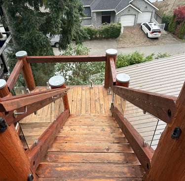 After image of railing restoration in Nanaimo