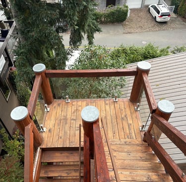 After image of railing restoration in Nanaimo
