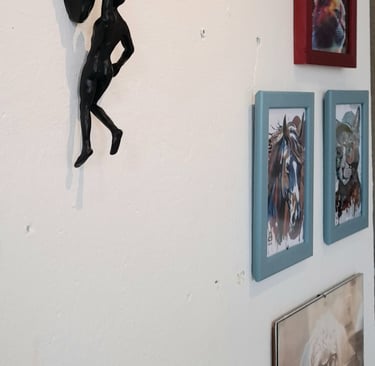 Figur eines kletternden Mann, als Wand Deco