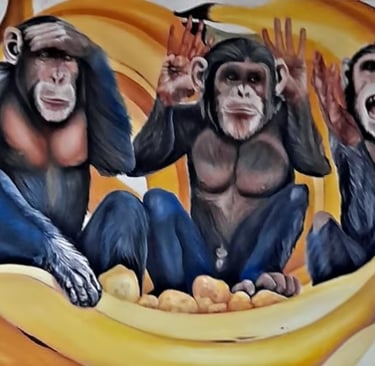 Die drei Affen - Unikat