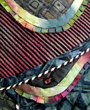 Sargasso Sea (detail photo) by Lu Peters. Wearable art jacket.