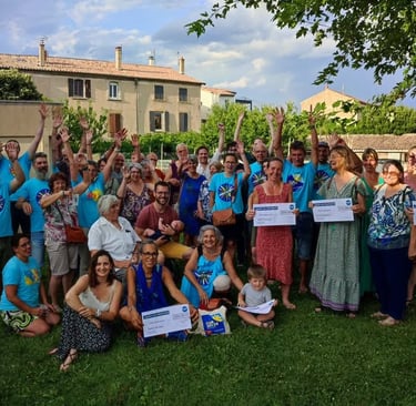 Photo de groupe des bénévoles CUP et Tournon en Commun