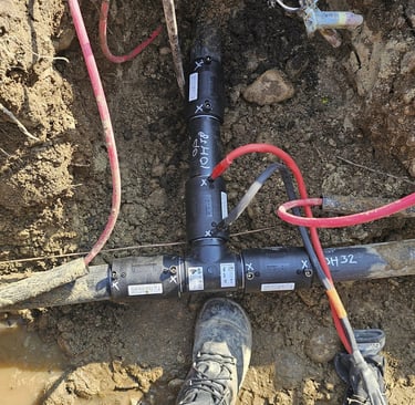 Mise en place d'un électrosoudable suite à une fuite