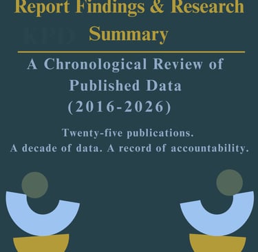 Charleston County Report Findings and Research Summary cover page for a chronological data review (2016-2026).