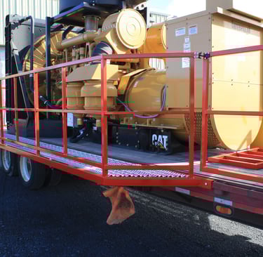 Custom side rail and catwalk added to trailer