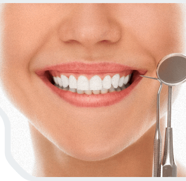 Girl showing teeth