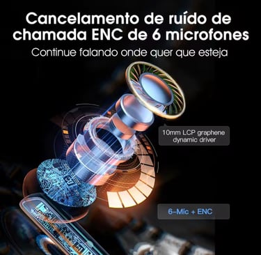 QCY HT05 ANC fone de ouvido sem fio 40dB cancelamento de ruído Bluetooth 5.2
