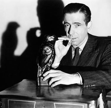 Humphrey Bogart from the film "The Maltese Falcon."