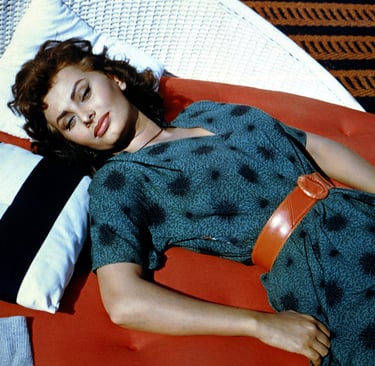 A publicity still of Sophia Loren from the film "Boy on a Dolphin."