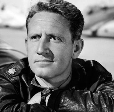 A photo of Spencer Tracy from a scene from the film "A Guy Named Joe."