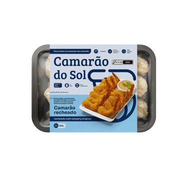 Camarão empanado recheado com catupiry