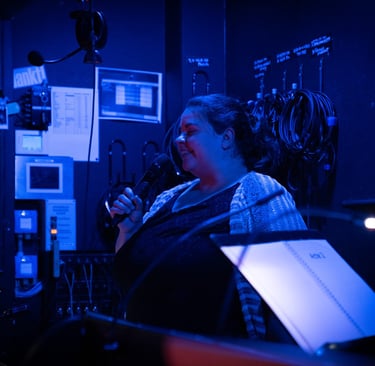 Als regisseur bij de techniek.