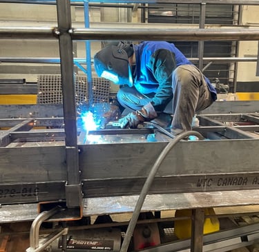 dcw making a custom man basket lift in Ontario