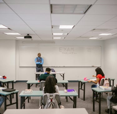 Man teaching