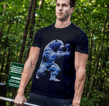 communitytee boxing bear tshirt
