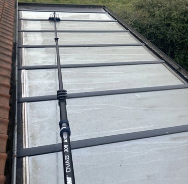 Toiture vitrée avant intervention de nord vitres