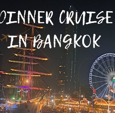 a large ship in the water with a ferris wheel