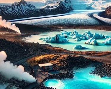 Iceland** - Explore the land of fire and ice with its stunning glaciers, geysers, and hot springs. D