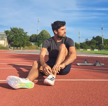 Sportif piste athlétisme