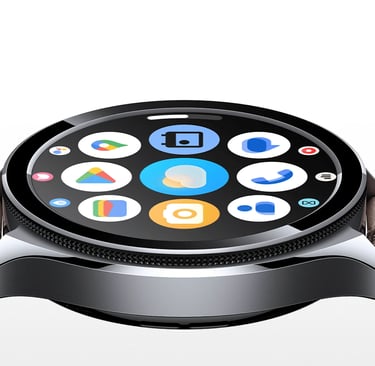 a smart watch with a leather strap