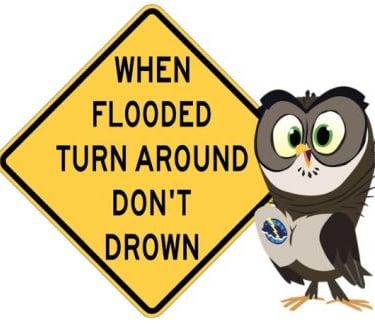 Turn Around Do Not Drown - Flood warning!
