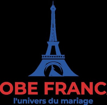logo la robe Française fond noir logo bleu et rouge