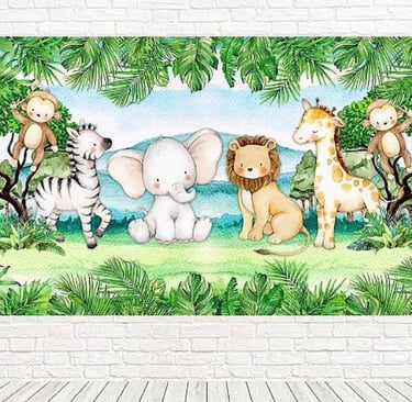 decoração aniversário safari