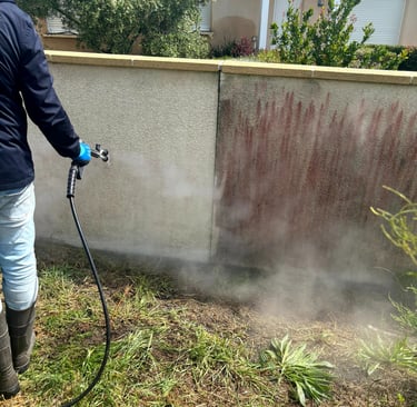 murs nettoyage vapeur