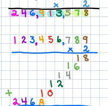 2 times 123,456, 789 done two ways