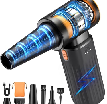 Compressed Air Duster, 260000RPM Cordless Electric Air Blower with Brushless Motor, 3-Speed Adjustab