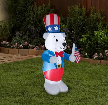 inflatable patriotic bear
