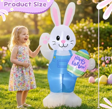 4 feet inflatable bunny decoration